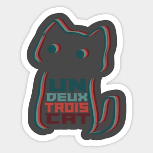 Un Deux Trois Cat Sticker